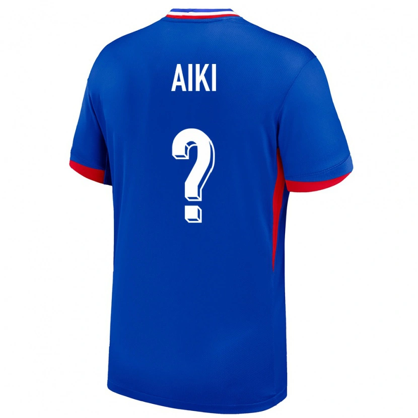 Danxen Hombre Camiseta Francia Ayman Aiki #0 Azul 1ª Equipación 24-26 La Camisa