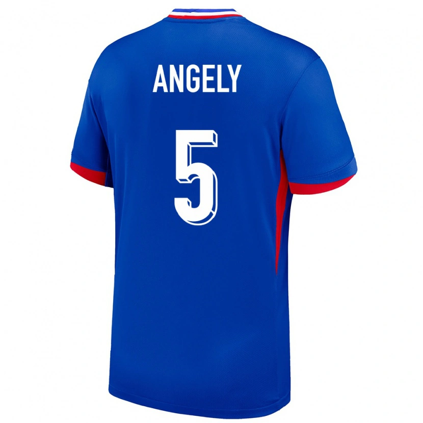 Danxen Hombre Camiseta Francia Mathys Angély #5 Azul 1ª Equipación 24-26 La Camisa