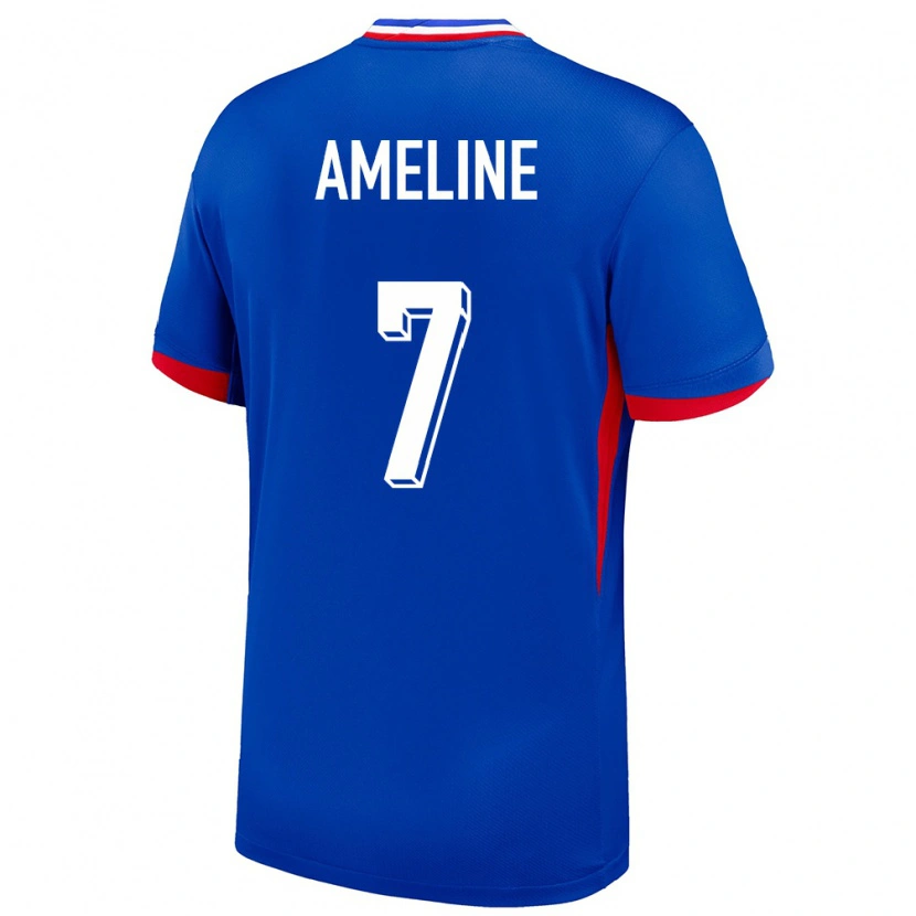 Danxen Hombre Camiseta Francia Soan Ameline #7 Azul 1ª Equipación 24-26 La Camisa