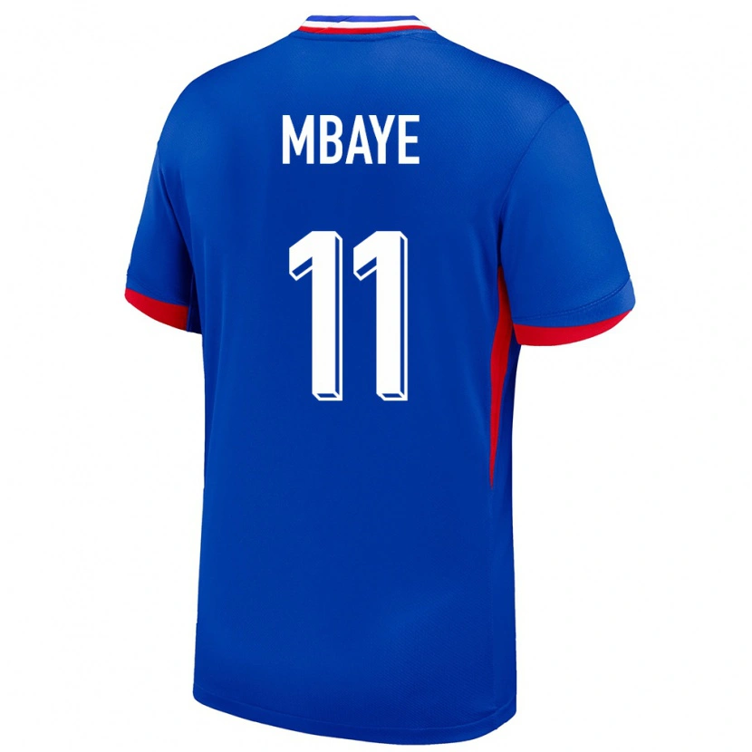Danxen Hombre Camiseta Francia Ibrahim Mbaye #11 Azul 1ª Equipación 24-26 La Camisa