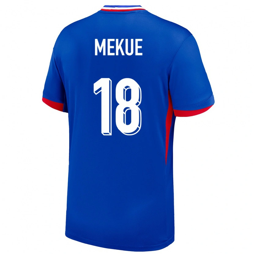 Danxen Hombre Camiseta Francia Florian Mekue #18 Azul 1ª Equipación 24-26 La Camisa