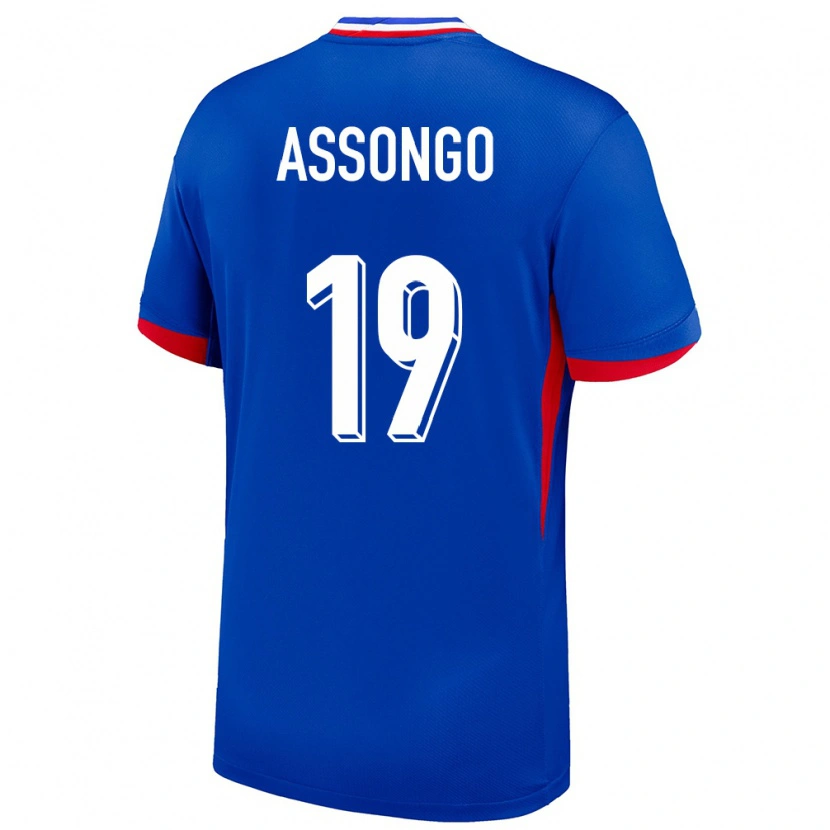 Danxen Hombre Camiseta Francia Ilan Assongo #19 Azul 1ª Equipación 24-26 La Camisa