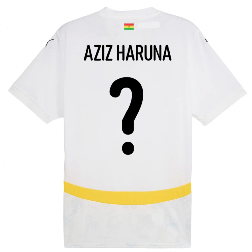 Danxen Hombre Camiseta Ghana Dari Aziz Haruna #0 Blanco 1ª Equipación 24-26 La Camisa