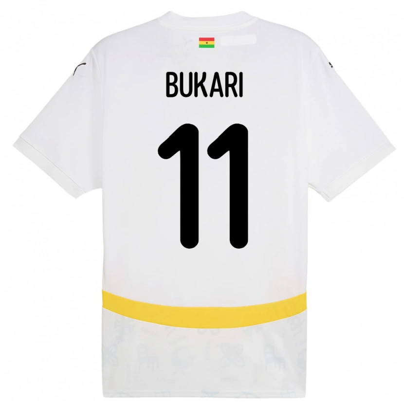 Danxen Hombre Camiseta Ghana Osman Bukari #11 Blanco 1ª Equipación 24-26 La Camisa