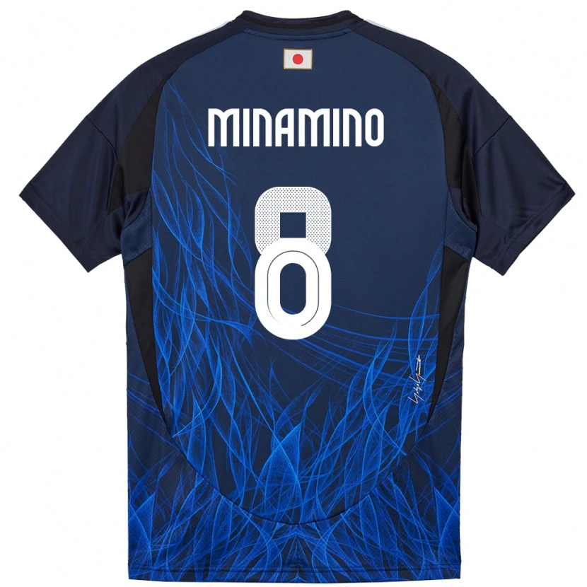 Danxen Hombre Camiseta Japón Takumi Minamino #8 Azul Oscuro 1ª Equipación 24-26 La Camisa