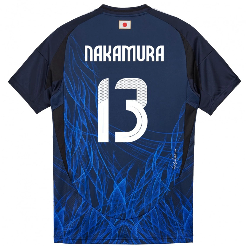 Danxen Hombre Camiseta Japón Keito Nakamura #13 Azul Oscuro 1ª Equipación 24-26 La Camisa