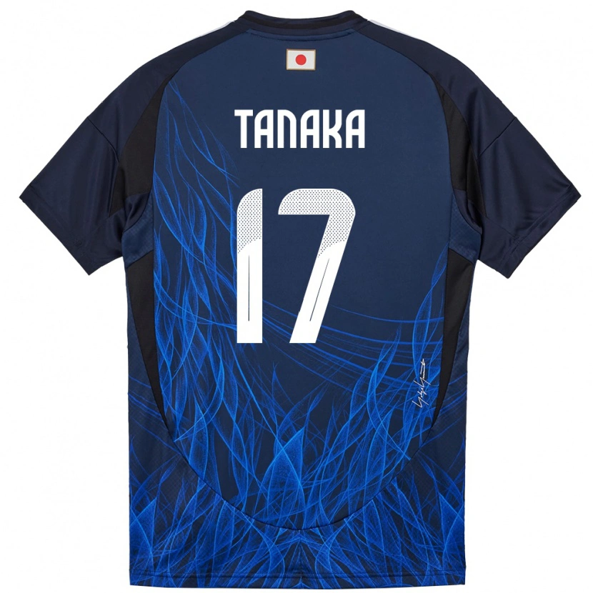 Danxen Hombre Camiseta Japón Ao Tanaka #17 Azul Oscuro 1ª Equipación 24-26 La Camisa