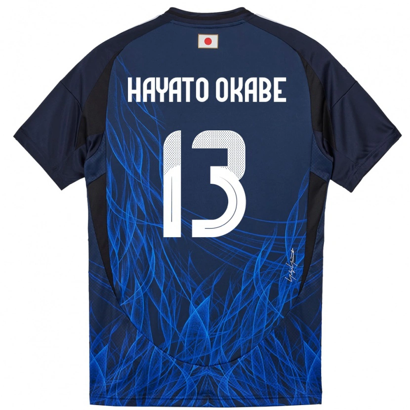 Danxen Hombre Camiseta Japón Tariqkani Hayato Okabe #13 Azul Oscuro 1ª Equipación 24-26 La Camisa