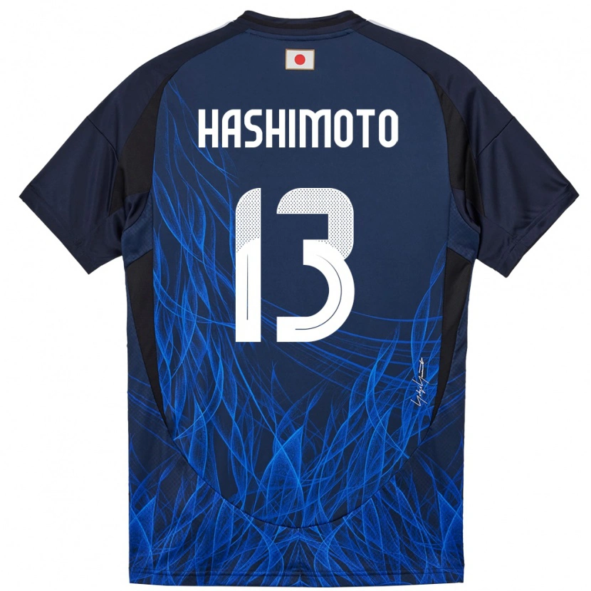 Danxen Hombre Camiseta Japón Riku Hashimoto #13 Azul Oscuro 1ª Equipación 24-26 La Camisa