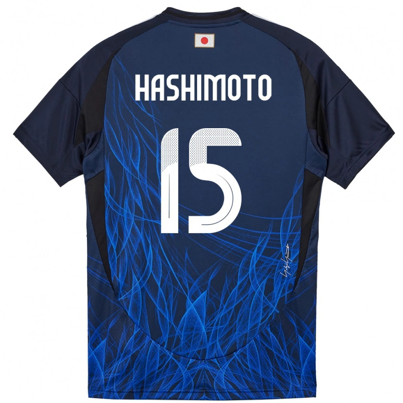 Danxen Hombre Camiseta Japón Jua Hashimoto #15 Azul Oscuro 1ª Equipación 24-26 La Camisa