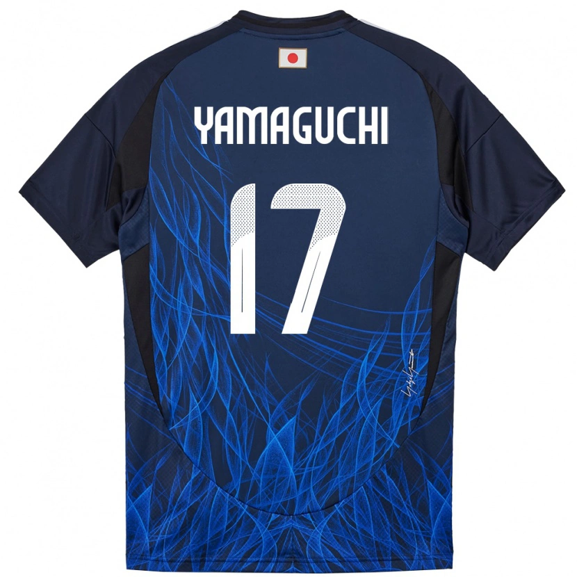 Danxen Hombre Camiseta Japón Taiyo Yamaguchi #17 Azul Oscuro 1ª Equipación 24-26 La Camisa