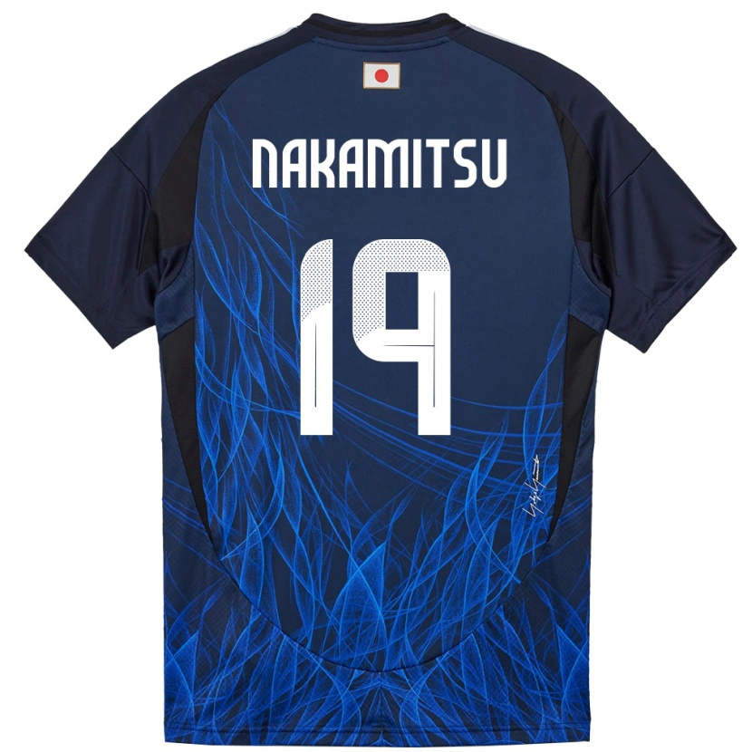 Danxen Hombre Camiseta Japón Kanata Nakamitsu #19 Azul Oscuro 1ª Equipación 24-26 La Camisa