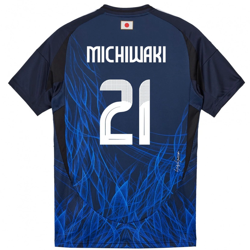 Danxen Hombre Camiseta Japón Yutaka Michiwaki #21 Azul Oscuro 1ª Equipación 24-26 La Camisa