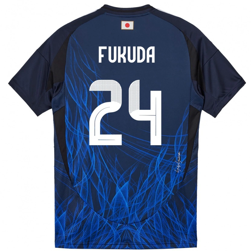 Danxen Hombre Camiseta Japón Shio Fukuda #24 Azul Oscuro 1ª Equipación 24-26 La Camisa