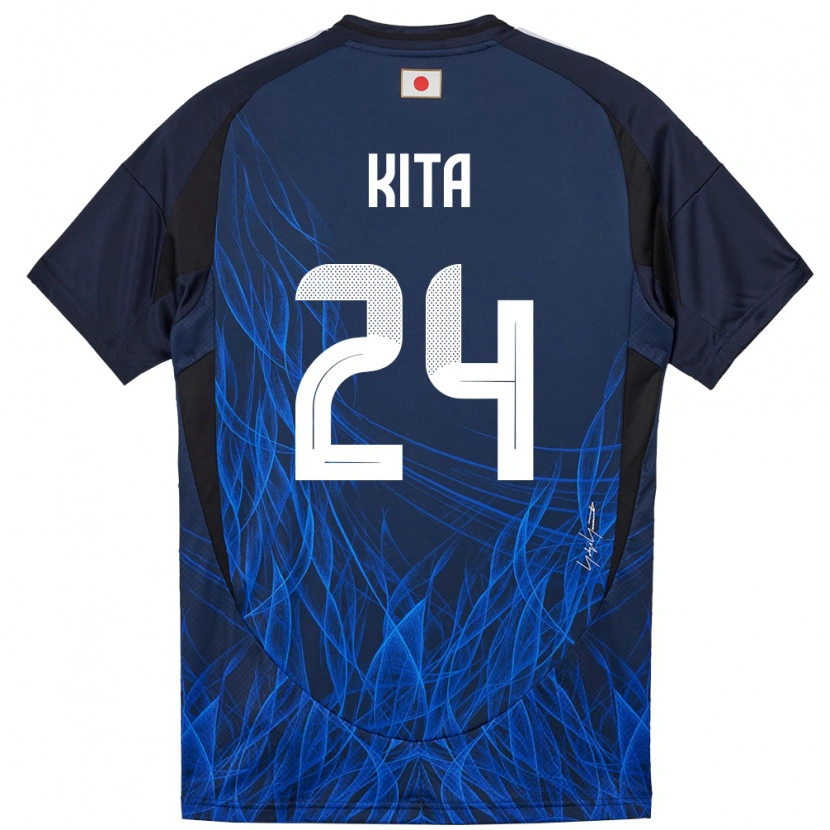 Danxen Hombre Camiseta Japón Kazunari Kita #24 Azul Oscuro 1ª Equipación 24-26 La Camisa
