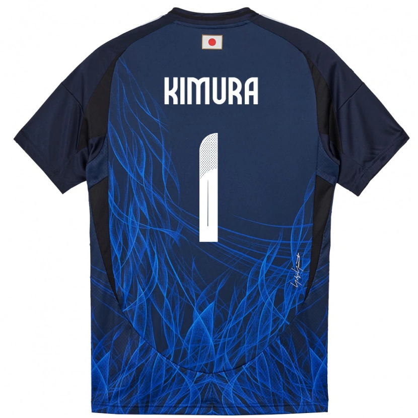 Danxen Hombre Camiseta Japón Ryoya Kimura #1 Azul Oscuro 1ª Equipación 24-26 La Camisa