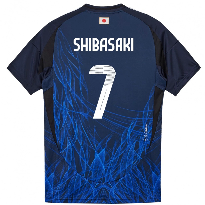 Danxen Hombre Camiseta Japón Gaku Shibasaki #7 Azul Oscuro 1ª Equipación 24-26 La Camisa