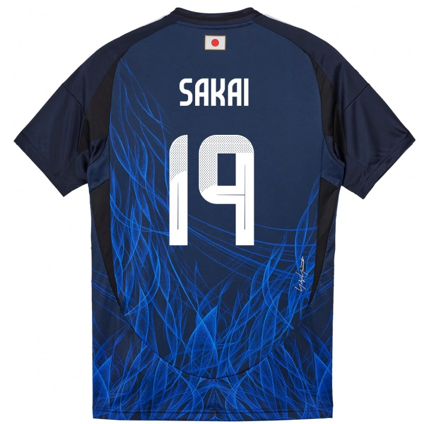Danxen Hombre Camiseta Japón Hiroki Sakai #19 Azul Oscuro 1ª Equipación 24-26 La Camisa