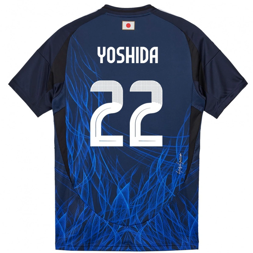 Danxen Hombre Camiseta Japón Maya Yoshida #22 Azul Oscuro 1ª Equipación 24-26 La Camisa