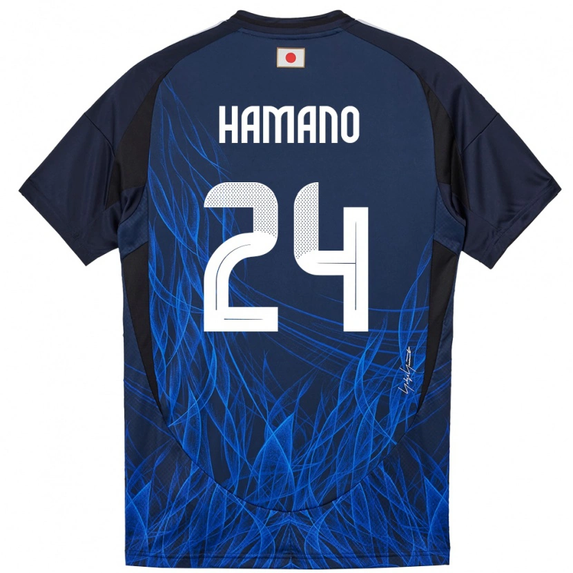 Danxen Hombre Camiseta Japón Maika Hamano #24 Azul Oscuro 1ª Equipación 24-26 La Camisa