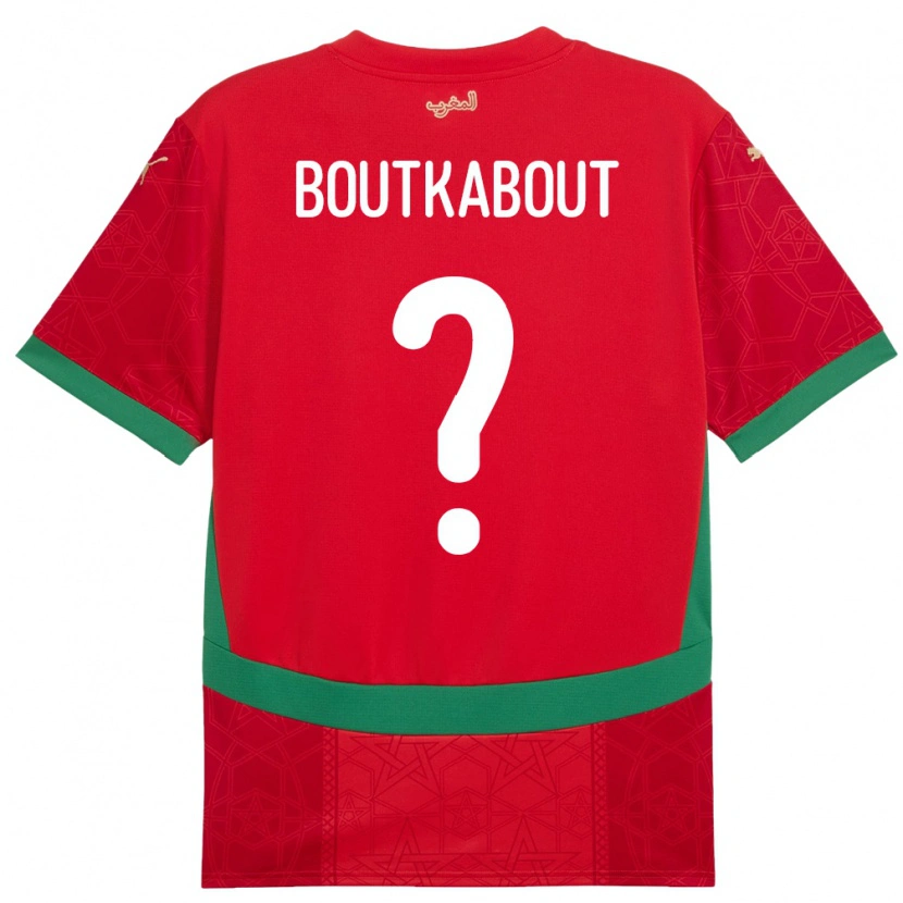 Danxen Hombre Camiseta Marruecos Amir Boutkabout #0 Rojo 1ª Equipación 24-26 La Camisa