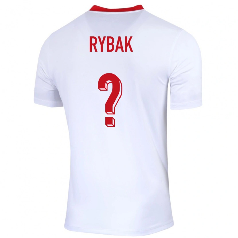 Danxen Hombre Camiseta Polonia Alan Rybak #0 Blanco 1ª Equipación 24-26 La Camisa
