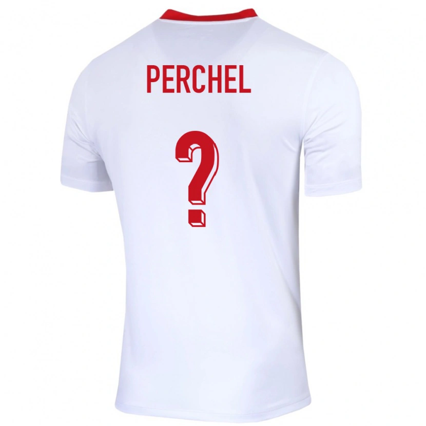 Danxen Hombre Camiseta Polonia Michal Perchel #0 Blanco 1ª Equipación 24-26 La Camisa