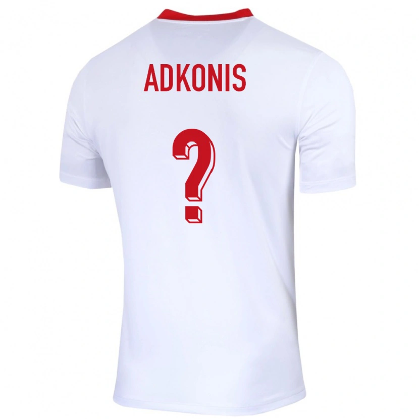 Danxen Hombre Camiseta Polonia Jakub Adkonis #0 Blanco 1ª Equipación 24-26 La Camisa