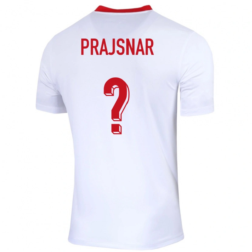 Danxen Hombre Camiseta Polonia Patryk Prajsnar #0 Blanco 1ª Equipación 24-26 La Camisa