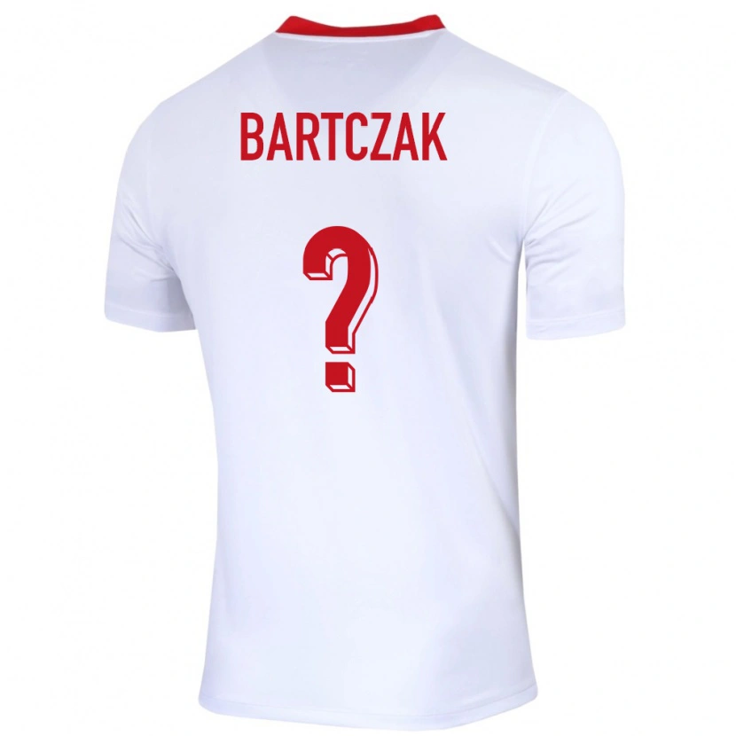 Danxen Hombre Camiseta Polonia Piotr Bartczak #0 Blanco 1ª Equipación 24-26 La Camisa
