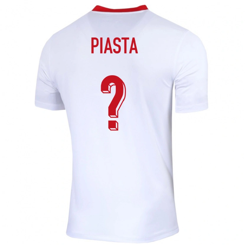 Danxen Hombre Camiseta Polonia Szymon Piasta #0 Blanco 1ª Equipación 24-26 La Camisa
