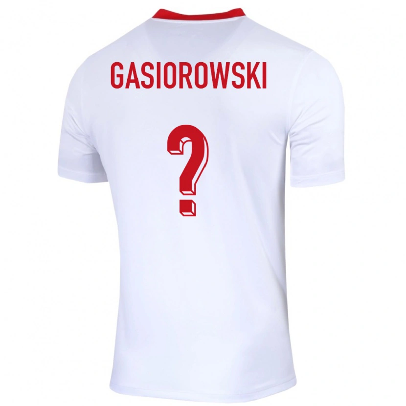 Danxen Hombre Camiseta Polonia Marko Gasiorowski #0 Blanco 1ª Equipación 24-26 La Camisa