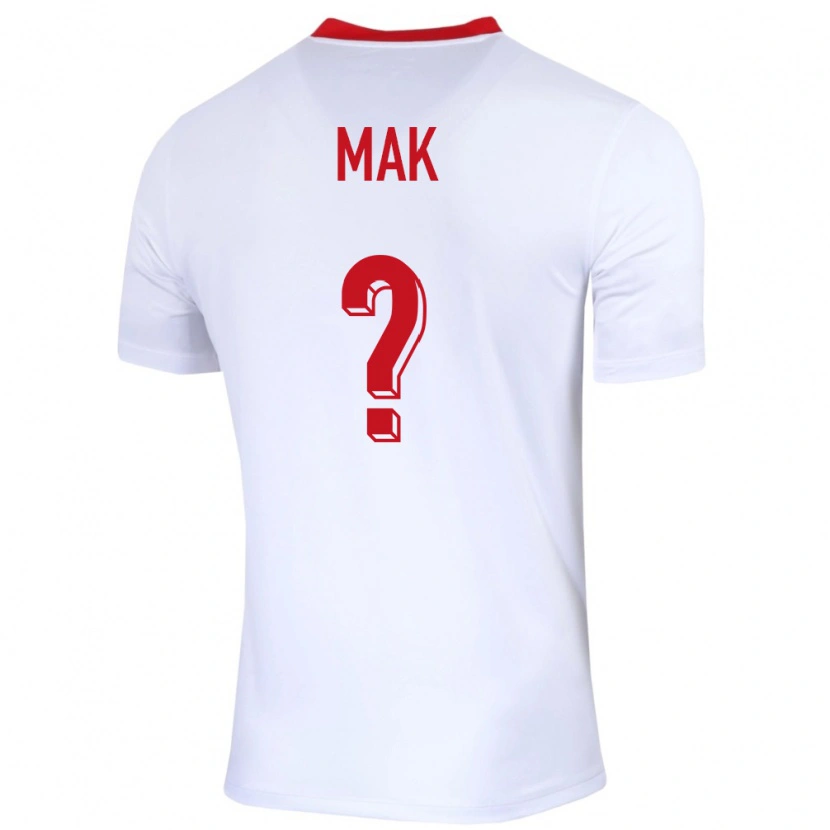 Danxen Hombre Camiseta Polonia Igor Mak #0 Blanco 1ª Equipación 24-26 La Camisa