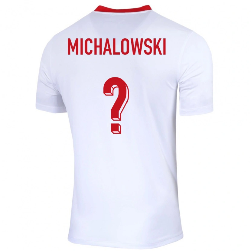 Danxen Hombre Camiseta Polonia Aleksander Michalowski #0 Blanco 1ª Equipación 24-26 La Camisa