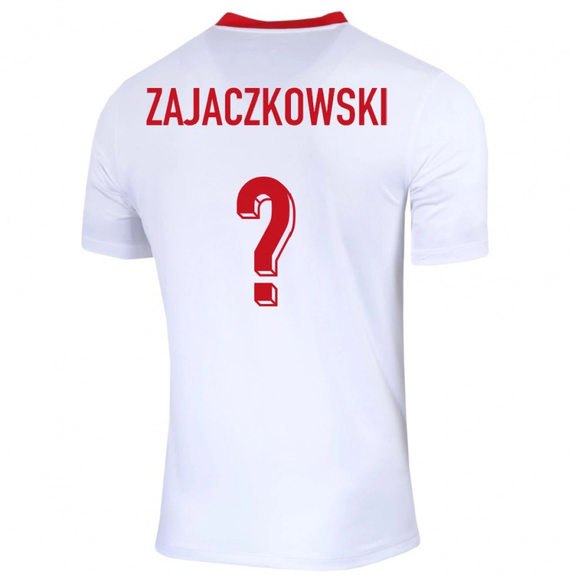 Danxen Hombre Camiseta Polonia Lukasz Zajaczkowski #0 Blanco 1ª Equipación 24-26 La Camisa