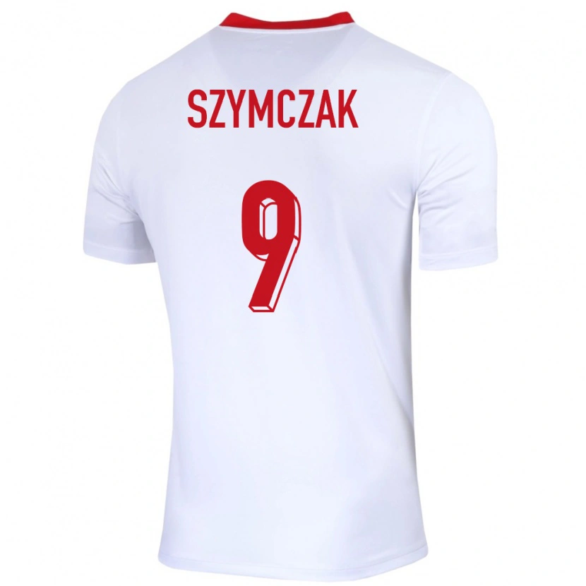 Danxen Hombre Camiseta Polonia Filip Szymczak #9 Blanco 1ª Equipación 24-26 La Camisa