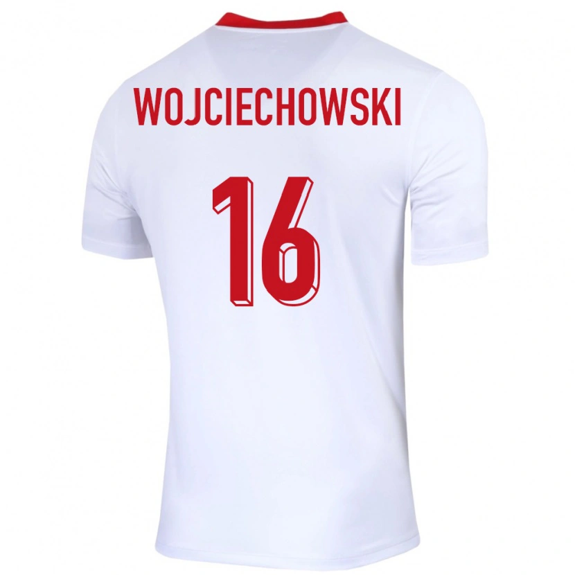 Danxen Hombre Camiseta Polonia Oliwier Wojciechowski #16 Blanco 1ª Equipación 24-26 La Camisa