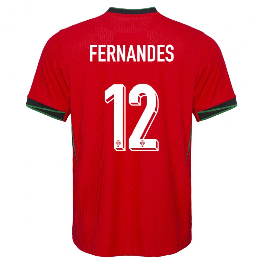 Danxen Hombre Camiseta Portugal Diogo Fernandes #12 Rojo 1ª Equipación 24-26 La Camisa