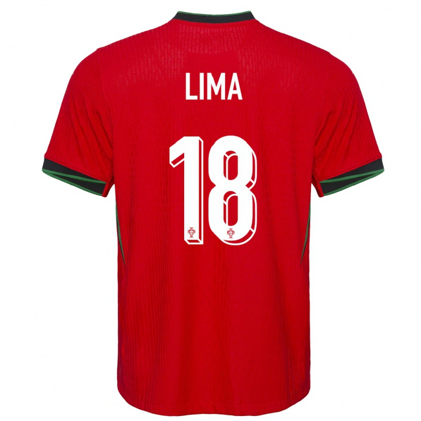 Danxen Hombre Camiseta Portugal Bernardo Lima #18 Rojo 1ª Equipación 24-26 La Camisa