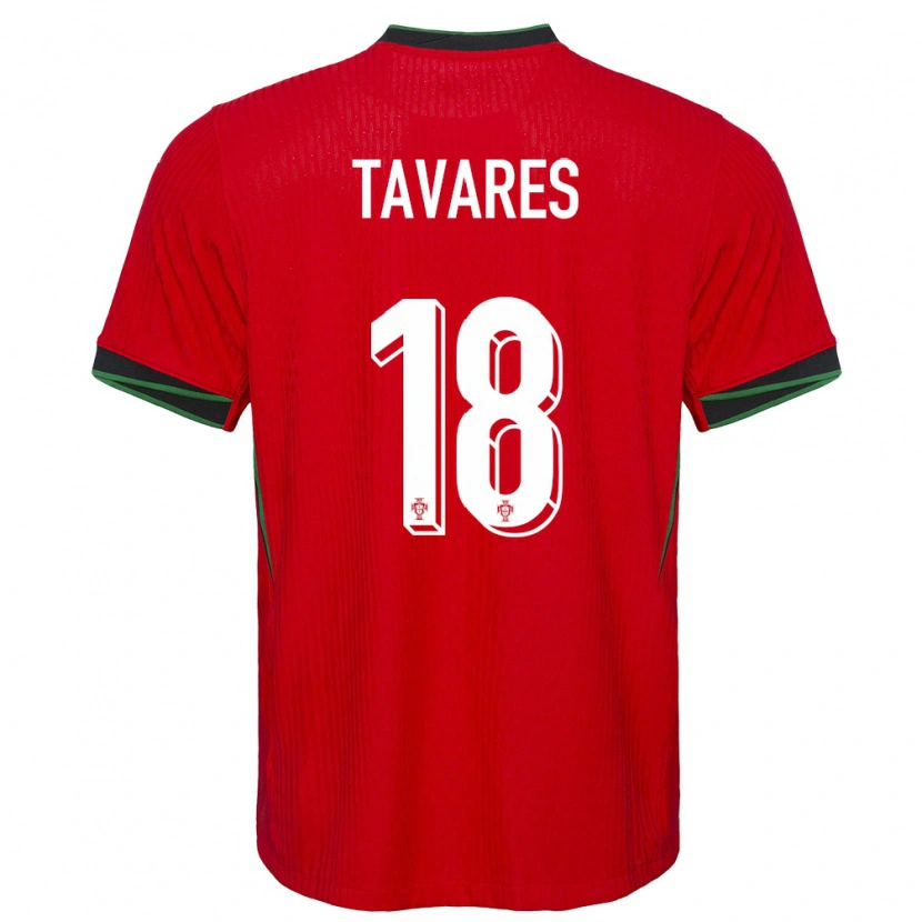 Danxen Hombre Camiseta Portugal Leonardo Tavares #18 Rojo 1ª Equipación 24-26 La Camisa