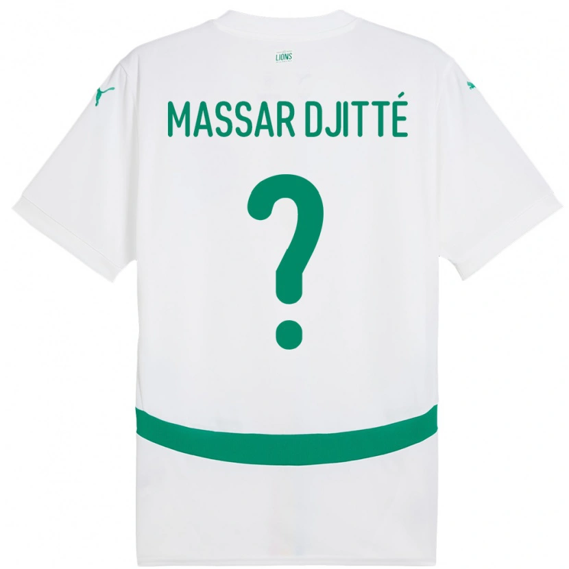 Danxen Hombre Camiseta Senegal Pape Massar Djitté #0 Blanco 1ª Equipación 24-26 La Camisa