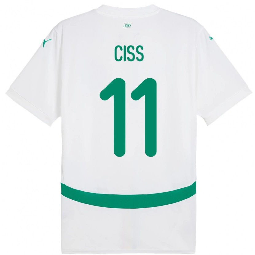 Danxen Hombre Camiseta Senegal Pathé Ciss #11 Blanco 1ª Equipación 24-26 La Camisa