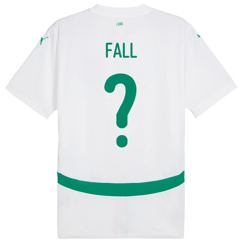 Danxen Hombre Camiseta Senegal Boubacar Fall #0 Blanco 1ª Equipación 24-26 La Camisa