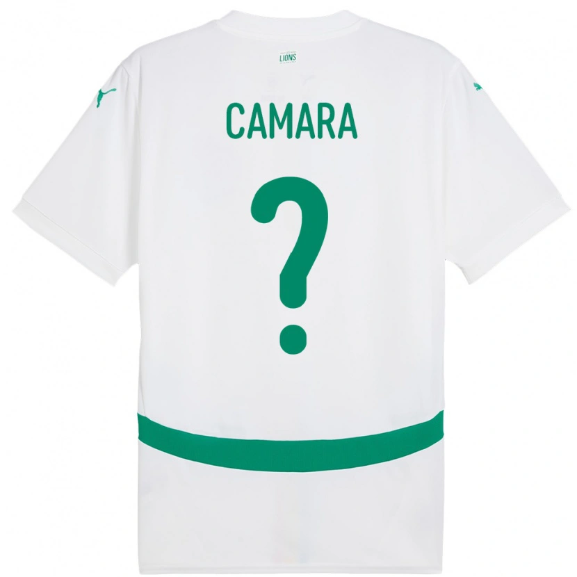Danxen Hombre Camiseta Senegal Famara Camara #0 Blanco 1ª Equipación 24-26 La Camisa