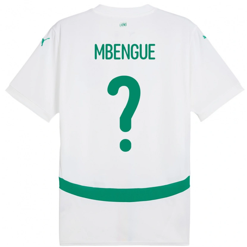 Danxen Hombre Camiseta Senegal Lamine Mbengue #0 Blanco 1ª Equipación 24-26 La Camisa