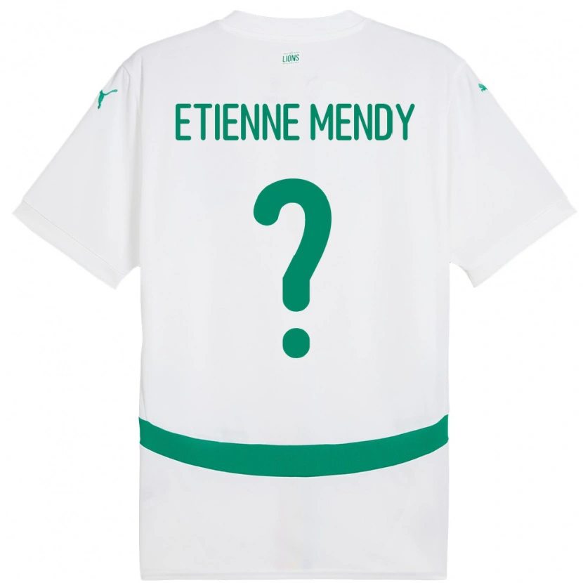 Danxen Hombre Camiseta Senegal Etienne Mendy #0 Blanco 1ª Equipación 24-26 La Camisa