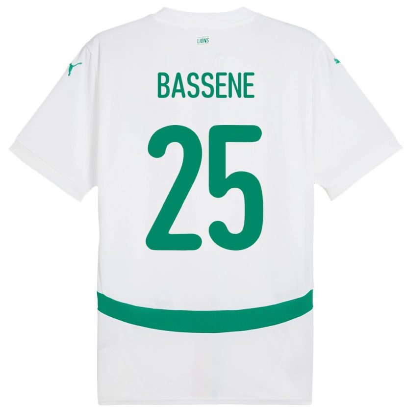 Danxen Hombre Camiseta Senegal Pascaline Bassene #25 Blanco 1ª Equipación 24-26 La Camisa