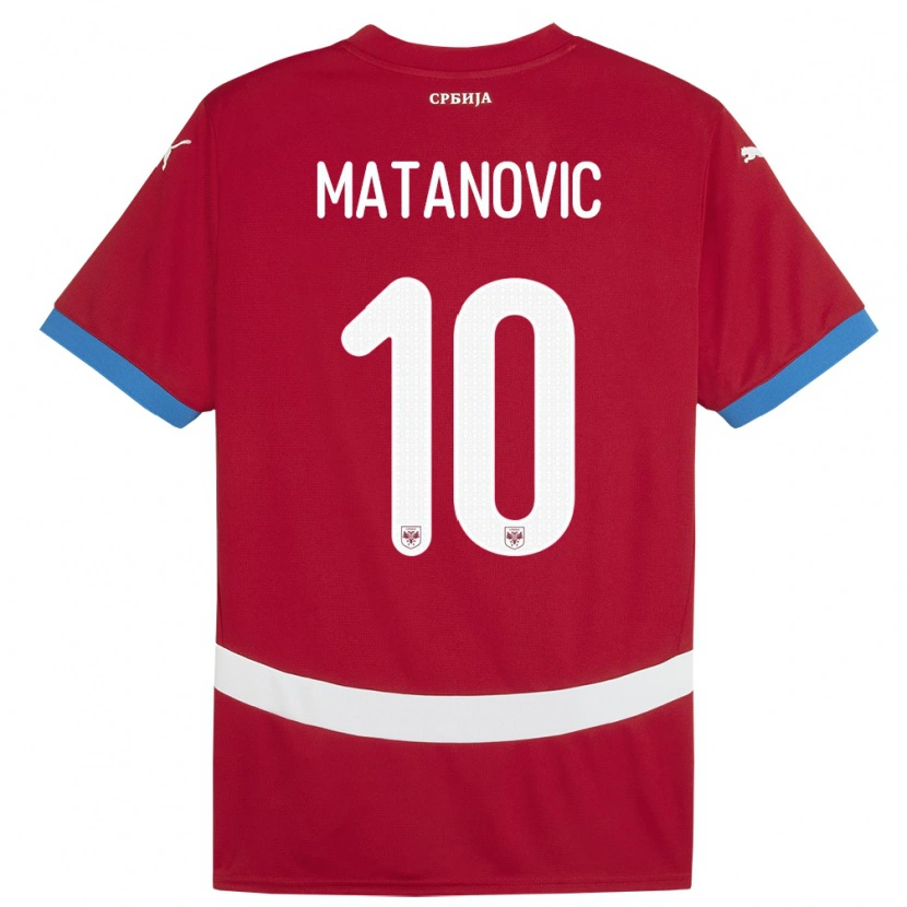 Danxen Hombre Camiseta Serbia Ognjen Matanovic #10 Rojo 1ª Equipación 24-26 La Camisa