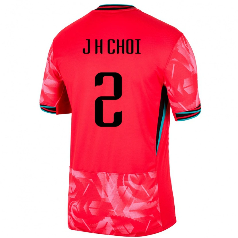 Danxen Hombre Camiseta Corea Del Sur Jae-Hyuck Choi #2 Rojo 1ª Equipación 24-26 La Camisa