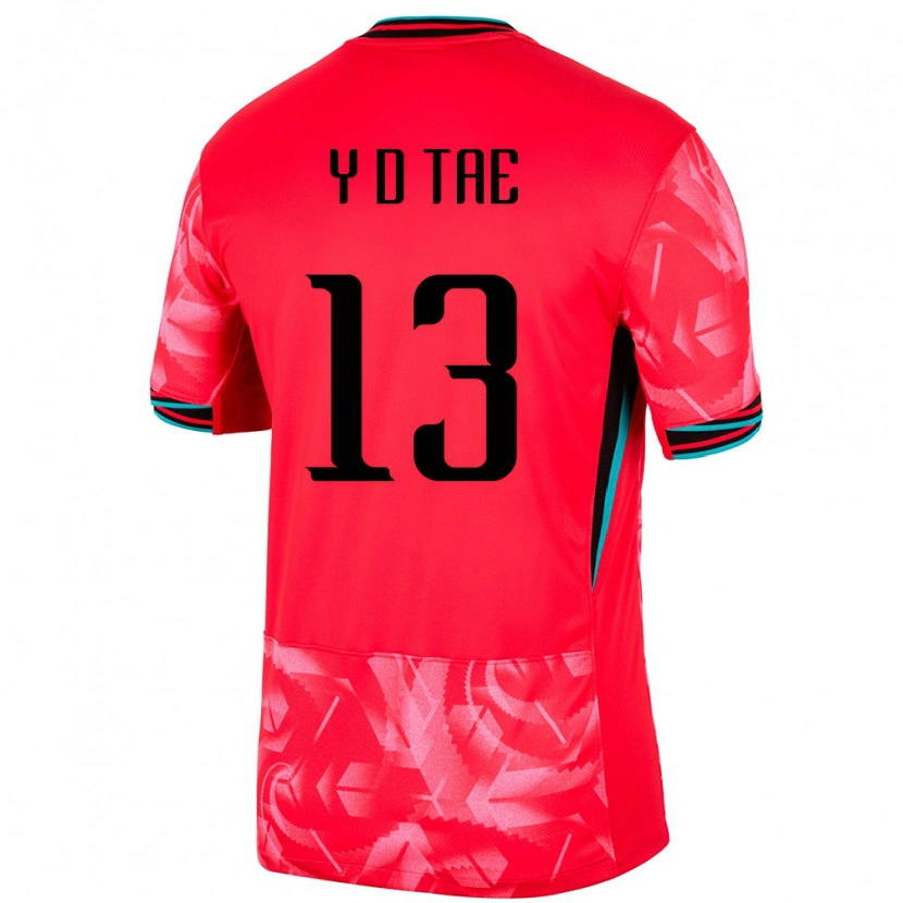 Danxen Hombre Camiseta Corea Del Sur Do-Yoon Tae #13 Rojo 1ª Equipación 24-26 La Camisa